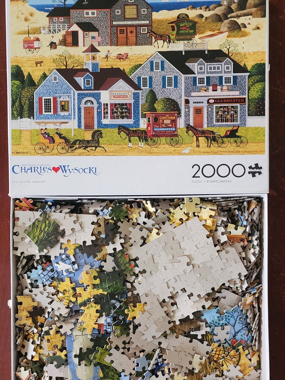 Charles Wysocki 2000-Piece Jigsaw Puzzle - Devilstone Harbor